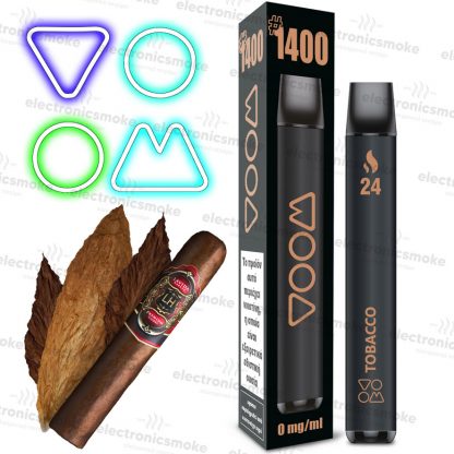 Tobacco VOOM 24 1400 puffs ( Γεύση καπνού ) - 0mg (Χωρίς Νικοτίνη)